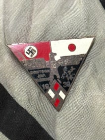 WWII 1939 German Japanese Alliance Pinback Badge