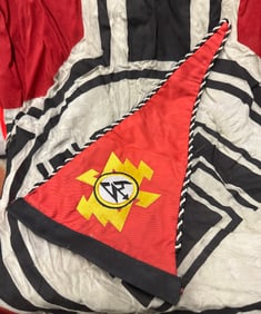 RARE WW2 GERMAN DOUBLE SIDED SA SPORTS PENNANT