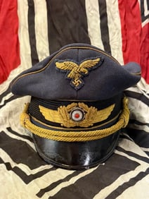 Rare WW2 German Luftwaffe Generals Visor Cap