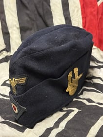 WW2 German Kriegsmarine Enlisted Man’s Side Cap with U-Boat Insignia