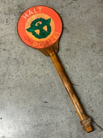 WW2 German Police Halt Sign Paddle