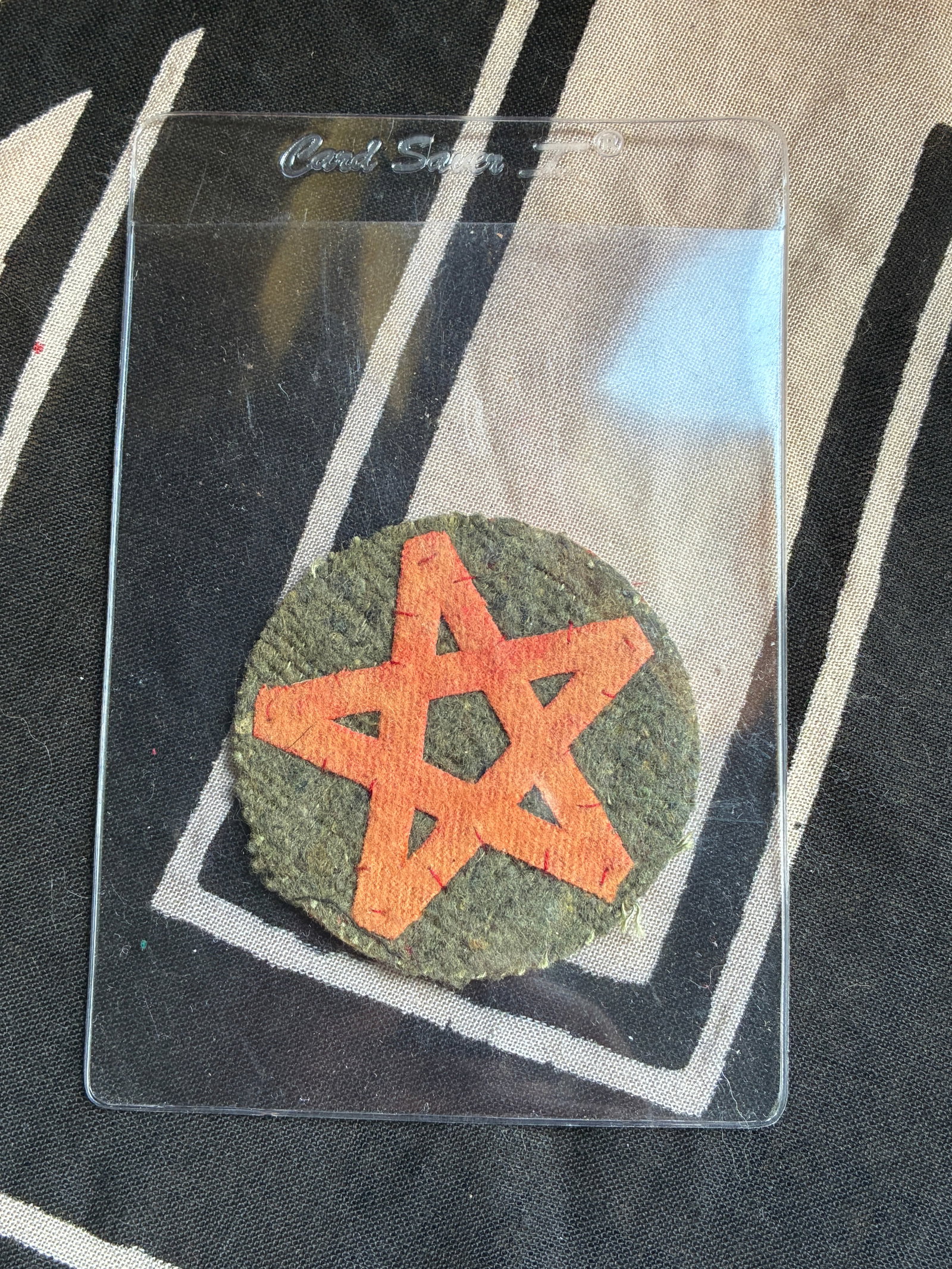 RARE WW2 GERMAN STAR OF DAVID SLEEVE BADGE: RARE WW2 GERMAN STAR OF DAVID SLEEVE BADGE.