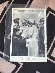 WW2 1948 Germany Sudetenland Provisional Real Photo Postcard Cover RPPC Our Leader - ADOLF HITLER