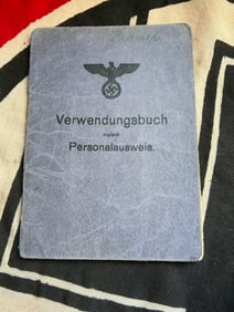 RARE WW2 GERMAN VERWENDUNGSBUCH PERSONALAUSWEIS BOOKLET