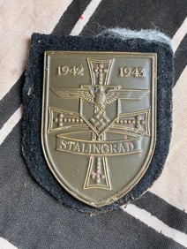WW2 German Wehrmacht sleeve shield Stalingrad 1942 1943 Stalingrad shield field blouse