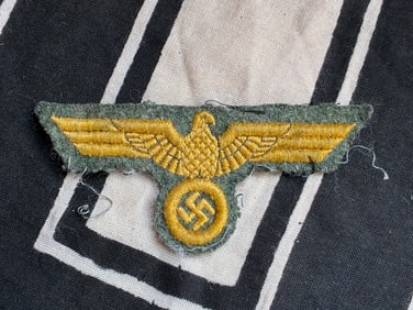 WW2 German Machine Embroidered Kriegsmarine Coastal Artillery Breast Eagle