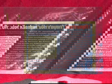 WW2 GERMAN PROPAGANDA LEAFLET TITLED "Der Jude Kaufman übertrumpft!" (The Jew Kaufman Outdone!)