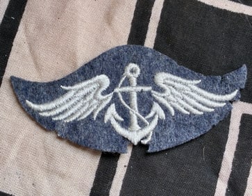 GERMAN WWII LUFTWAFFE MILITARY BOAT PERSONNEL TRADE PATCH
