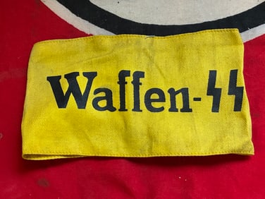 WW2 German Waffen SS Auxilliary Armband With RZM Paper Tag