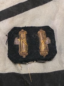 WW2 GERMAN ITALIAN BLACK SHIRT MVSN FASCIST FEZ HAT INSIGNIA SET OF (2)