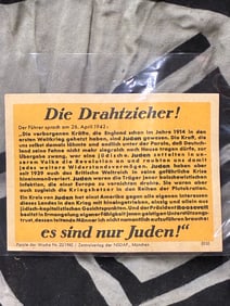 WW2 GERMAN 'DIE DRAHTZIEHER' ANTI-SEMITIC CARD