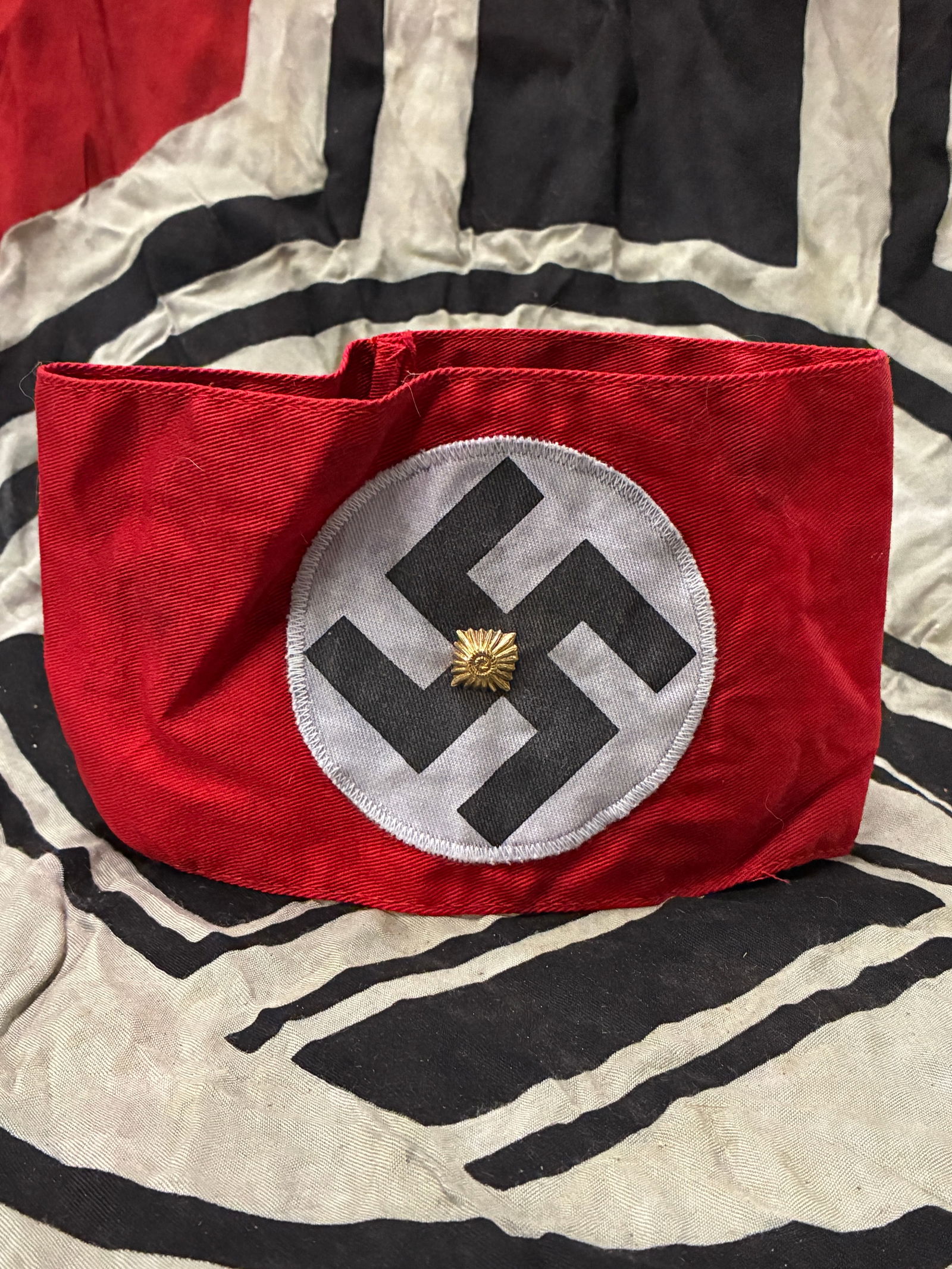 German Early WWII SA Multi-piece Wool Felt & Rayon Armband with RZM TAG: German Early WWII SA Multi-piece Wool Felt & Rayon Armband with RZM TAG. SHOWS GOOD WEAR AND USE WITH A BEAUTIFUL OVERALL PATINA. This is a very good condition early war high quality SA wool armband w