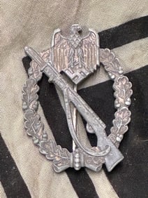 WWII German Infantry Assault Badge In Silver