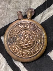 Great Large WWI Trench Art Lighter from German Belt Buckle Centers