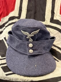 1943 WW2 GERMAN LUFTWAFFE M-43 EARLY WAR CAP BY ROBERT LUBSTEIN BERLIN N.O. 55 SIZE 57