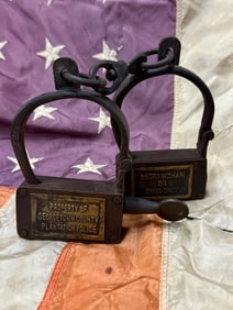 CIVIL WAR GEORGETOWN CO. PLANTATION POLICE SLAVE SHACKLES SERVANT CUFFS