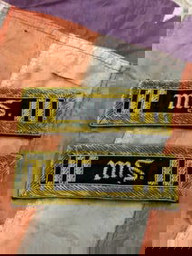 CIVIL WAR M.S. MEDICAL SERVICE CAPTAIN'S SHOULDER BOARDS STRAPS PAIR