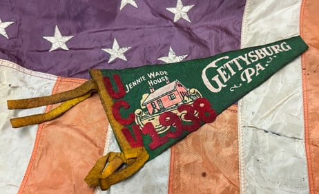 CIVIL WAR U.C.V. GETTYSBURG JENNIE WADE HOUSE TOUR PENNANT