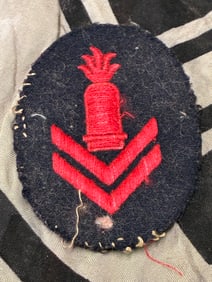 Uniform Removed WW2 German Navy Medium Artillery Gun Captain Proficiency Rate,Rank,Badge