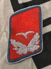 WW2 German Luftwaffe FLAK collar tabs for a Leutnant der reserve
