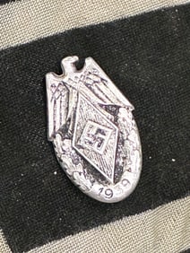 WW2 German Hitler Youth HJ 1936 Event Day Badge By E. SCH. L