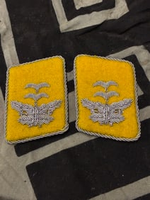 WW2 German Luftwaffe Officers Oberleutnant Collar Tabs