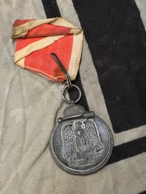 VET BRING BACK WWII GERMAN EASTERN FRONT MEDAL WITH RIBBON