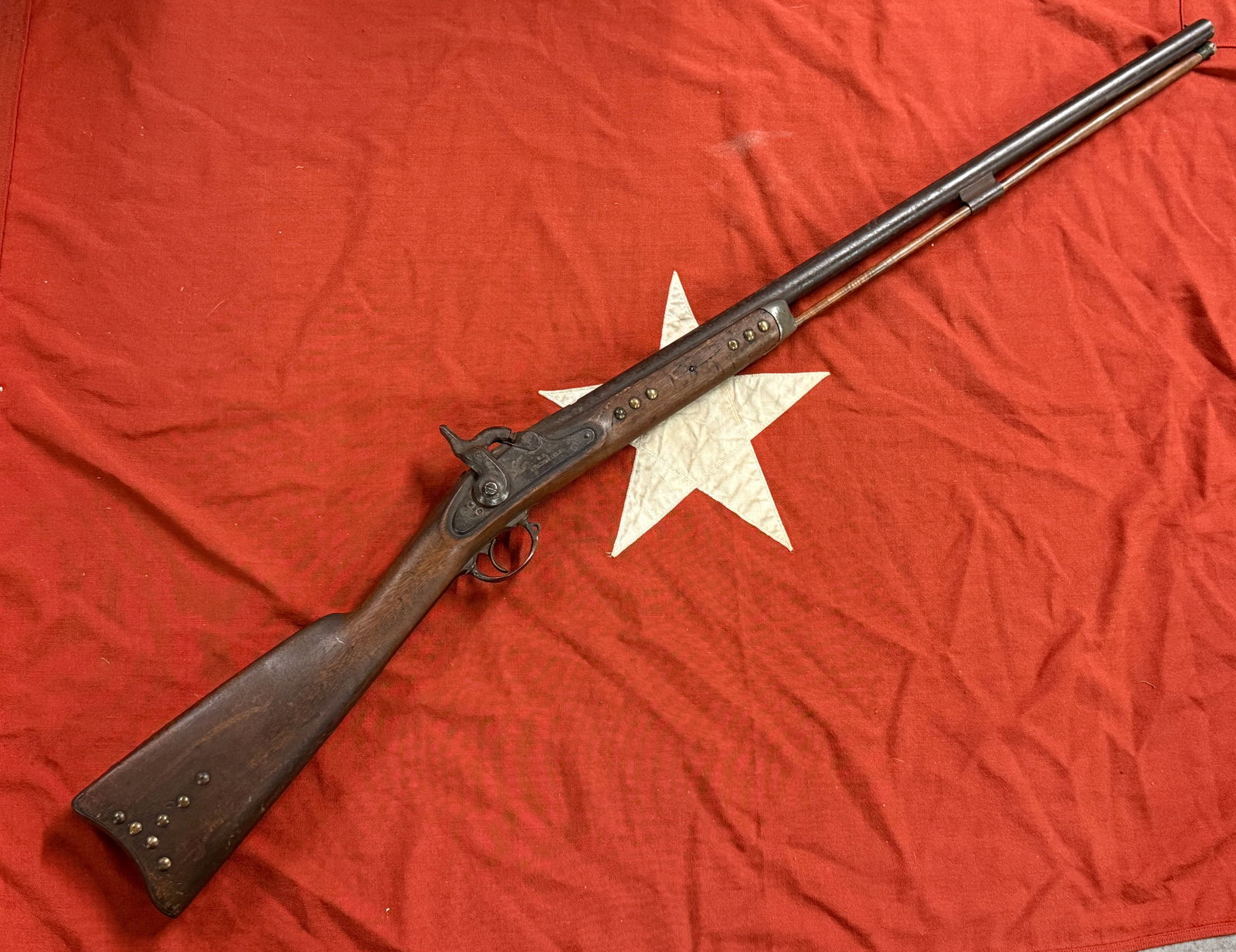 RARE CIVIL WAR SPRINGFIELD MUSKET RIFLE WITH STUDS