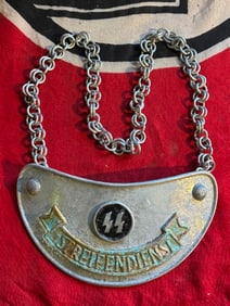 German World War II SS Parade plated gorget