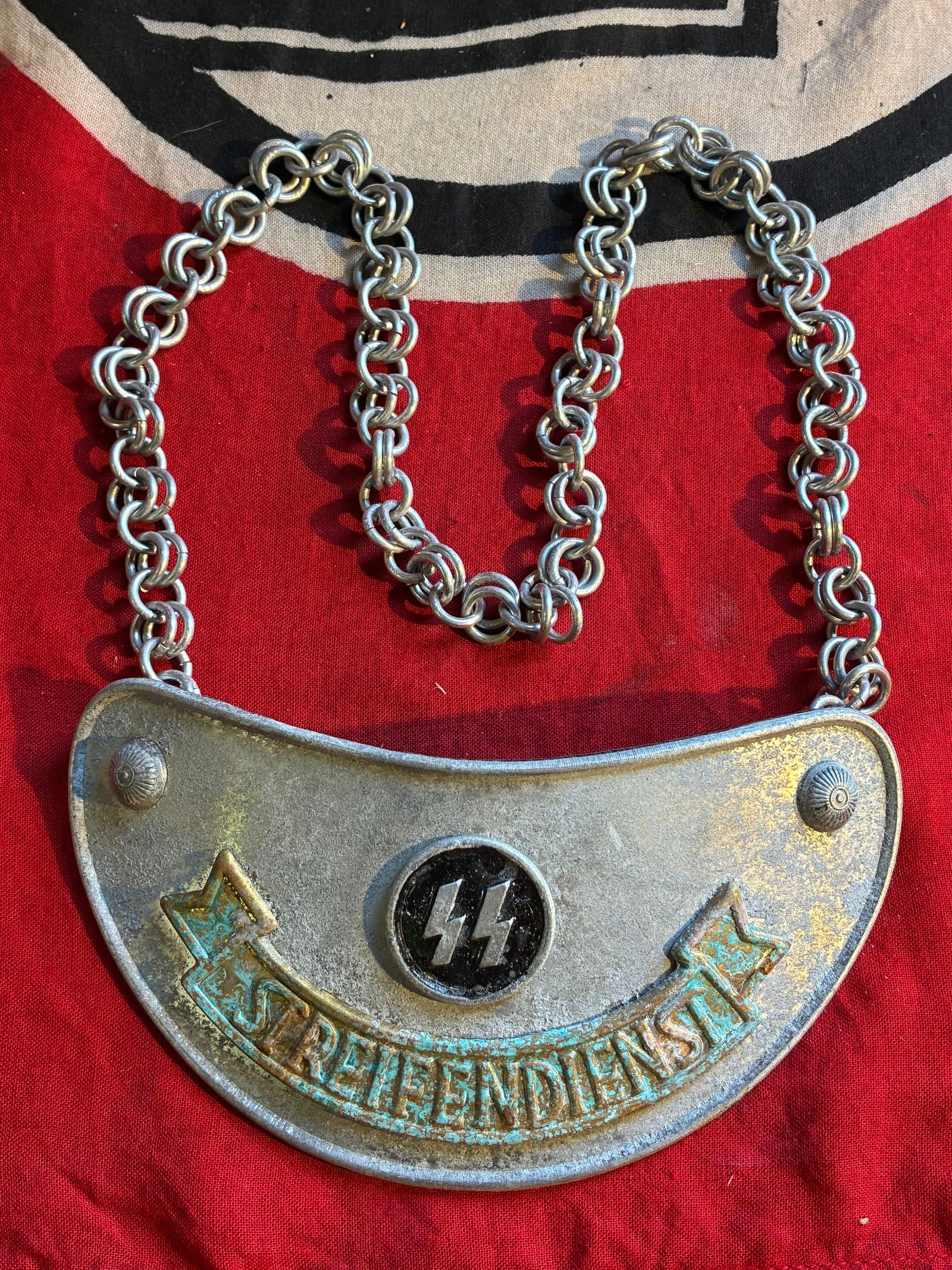 German World War II SS Parade plated gorget