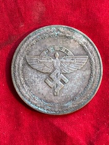 RARE WW2 GERMAN COMMEMORATIVE NSFK SILVER MEDAL COIN