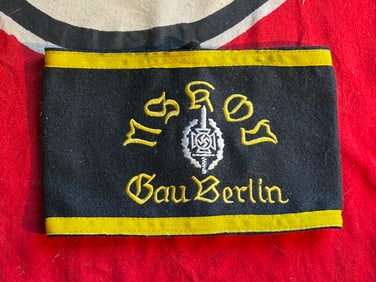 WW2 GERMAN NSKOV GAU BERLING ARMBAND