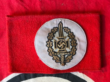WW2 German NSKOV VETERANS ASSN. ARMBAND WITH RZM PAPER TAG