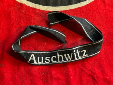 WW2 GERMAN 3RD REICH AUSCHWITZ CONCENTRATION CAMP CUFF TITLE
