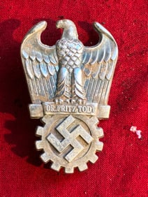 German WW2 ORGANISATION TODT Badge, 1938
