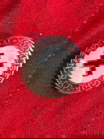 WW2 GERMAN DAP NATIONAL SOZIALISTISCHE LAPEL ENAMELED PIN BADGE BY RZM M1/129