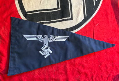 RARE WW2 GERMAN 3RD REICH TENO ORG CAR AUTO PENNANT FLAG