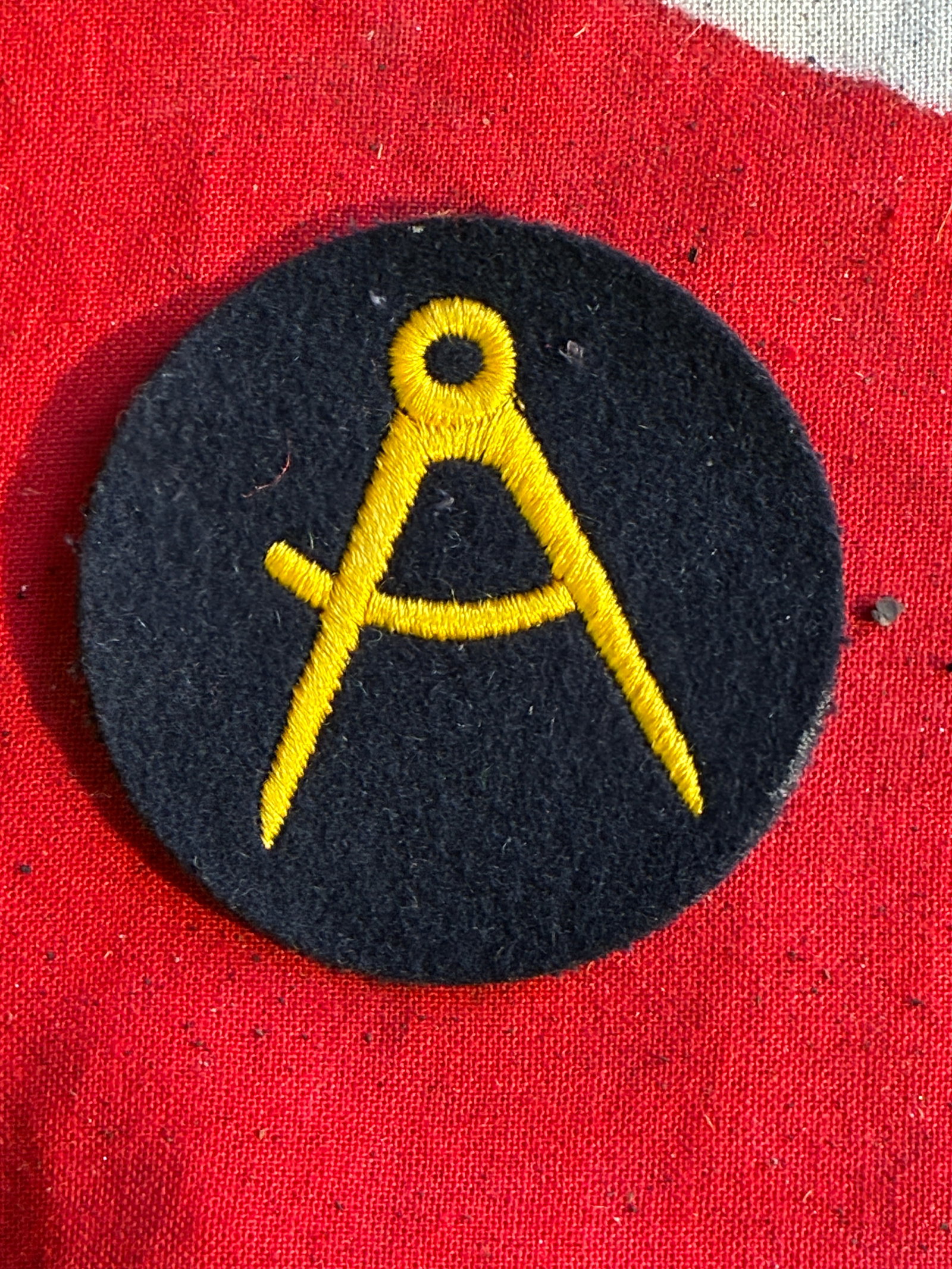 WWII German Kriegsmarine EM Carpenter Career Patch: WWII German Kriegsmarine EM Carpenter Career Patch. A rare find. Shows good wear and use with a beautiful overall patina.