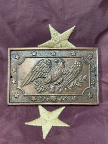 1840 OHIO MILITIA BELT BUCKLE & 1840 ENSIGN PROMOTION,1ST REG. 2RD BRIGADE