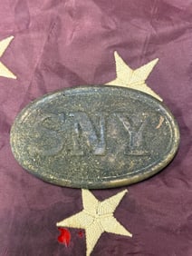 CIVIL WAR "SNY' STATE OF NY BELT PLATE BUCKLE