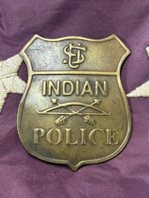 ANTIQUE 1800'S SIOUX INDIAN POLICE BADGE
