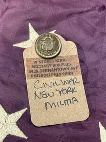 CIVIL WAR NEW YORK MILITIA COAT BUTTON BY W. STOKES KIRK