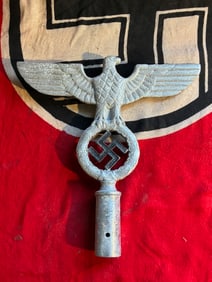 1930s WWII GERMAN NSDAP POLITICAL LEADERS FLAG POLE EAGLE FINIAL
