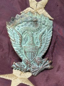 CIVIL WAR UNION JEFF DAVIS EAGLE HAT DEVICE BADGE