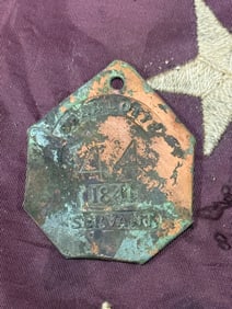 DATED 1841 CHARLOTTE #44 SLAVE TAG SERVANT ID