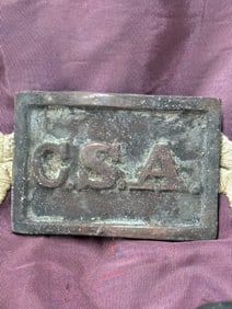 CIVIL WAR CONFEDERATE CSA SOUTHERN REBEL BELT PLATE BUCKLE