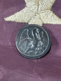 CIVIL WAR CONFEDERATE CSA LOUISIANA PELICAN CAST BUTTON