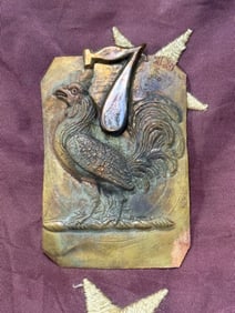 CIVIL WAR 7TH OHIO POULTRY FARMERS HEADGEAR BADGE INSIGNIA
