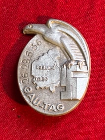 WW2 German NSDAP (NAZI PARTY) 1936 KOBLENZ-TRIER PROVINCIAL DAY BADGE