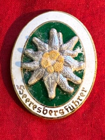 WWII German Army Mountain Guide Badge With Maker Marks